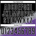 Jersey Uniform Schwarz Geometrische Fußball Form Benutzerdefinierte Gradienten Sublimation Grau-Lila Jersey Uniform Schwarz Geometrische Fußball Form Benutzerdefinierte Gradienten Sublimation Grau-Lila