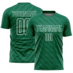 Kelly White Uniform Fußball Wellen Grün Sublimation Jersey Benutzerdefinierte Form
