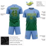 Benutzerdefinierte Uniform Blau Kelly Trikot Fußball Licht Sublimation Grün-Gold