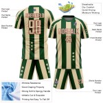 Jersey City Creme Fußballstars Grün-Crimson Uniform Custom und Quadrate Sublimation