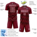 Formen Sublimation Geometrische Weiß Jersey Uniform Crimson Custom Fußball Formen Sublimation Geometrische Weiß Jersey Uniform Crimson Custom Fußball