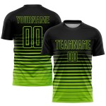 Fußball Sublimation Custom Grün Schwarz Neon Uniform Verblassen Jersey Nadelstreifen Mode Fußball Sublimation Custom Grün Schwarz Neon Uniform Verblassen Jersey Nadelstreifen Mode