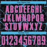 Sublimation Pink-Himmelblau Custom Fußball Schwarz Uniform Trikot Sublimation Pink-Himmelblau Custom Fußball Schwarz Uniform Trikot