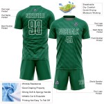 Kelly White Uniform Fußball Wellen Grün Sublimation Jersey Benutzerdefinierte Form