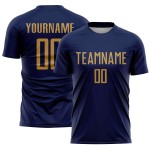 Gold Fußball Alte Sublimation Marine Custom Uniform Trikot Gold Fußball Alte Sublimation Marine Custom Uniform Trikot