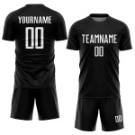 Weiß Schwarz Fußball Jersey Custom Uniform Sublimation Weiß Schwarz Fußball Jersey Custom Uniform Sublimation