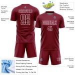 Form Weiß Jersey Fußball Crimson Benutzerdefinierte Geometrische Uniform