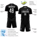 Weiß Schwarz Fußball Jersey Custom Uniform Sublimation Weiß Schwarz Fußball Jersey Custom Uniform Sublimation