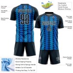 Custom Uniform US Sublimation Jersey Navy-Weiß Blau Navy Dreieck Formen Fußball Custom Uniform US Sublimation Jersey Navy-Weiß Blau Navy Dreieck Formen Fußball