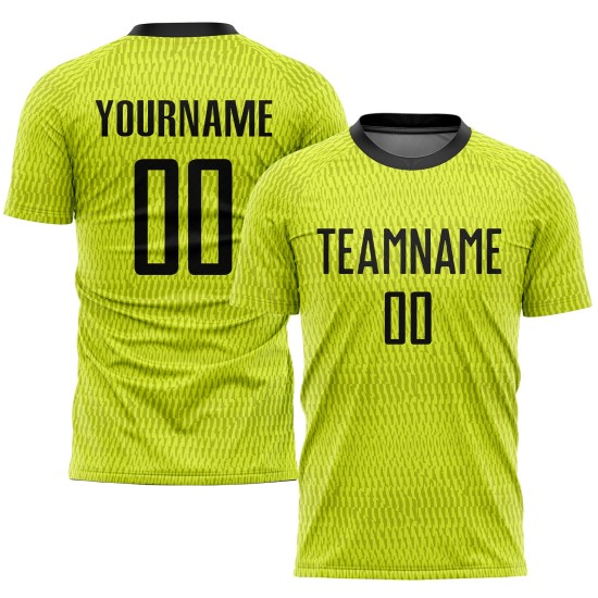 Schwarz-Weiß Fußballuniform Gold Sublimation Custom Jersey