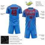 Blaues benutzerdefiniertes Sublimations-rot-marineblaues einheitliches Fußball-Puder-Trikot Blaues benutzerdefiniertes Sublimations-rot-marineblaues einheitliches Fußball-Puder-Trikot