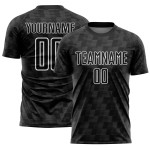 Line Schwarz Sublimation Weiß Fußball Custom Jersey Uniform