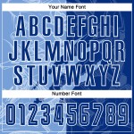 Fußball-Graffiti-Muster-Trikot Scratch Royal-Light Uniform Blau Custom Sublimation