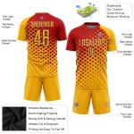 Fußball Rot-Lila Gold Trikot Custom Uniform Sublimation