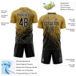Fragment Custom Art Alte Abstrakte Jersey Schwarz-Weiß Fußball Gold Sublimation Uniform