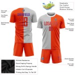 Mode Uniform Sublimation Split Jersey Custom Fußball Grau Orange-Lila