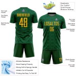Jersey Grün Benutzerdefinierte Sublimation Geometrische Grün Fußball Gold-Kelly Formen Uniform