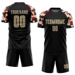 Trikot Custom Vegas Schwarz Sublimation Uniform Gold-Camo Fußball Trikot Custom Vegas Schwarz Sublimation Uniform Gold-Camo Fußball