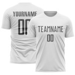 Fußballtrikot Weiß Custom Steel Uniform Grau Sublimation Fußballtrikot Weiß Custom Steel Uniform Grau Sublimation