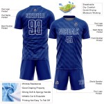 Shape Waves Royal Sublimation Uniform Trikot Fußball Custom Weiß Shape Waves Royal Sublimation Uniform Trikot Fußball Custom Weiß
