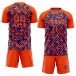 Trikot Sublimation Lightning Uniform Custom Fußball Orange Royal