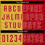 Gold Fußballuniform Rot-Weiß Trikot Sublimation Custom