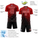 Uniform Art Jersey Abstrakt Schwarz-Weiß Fußball Sublimation Rot Fragment Custom