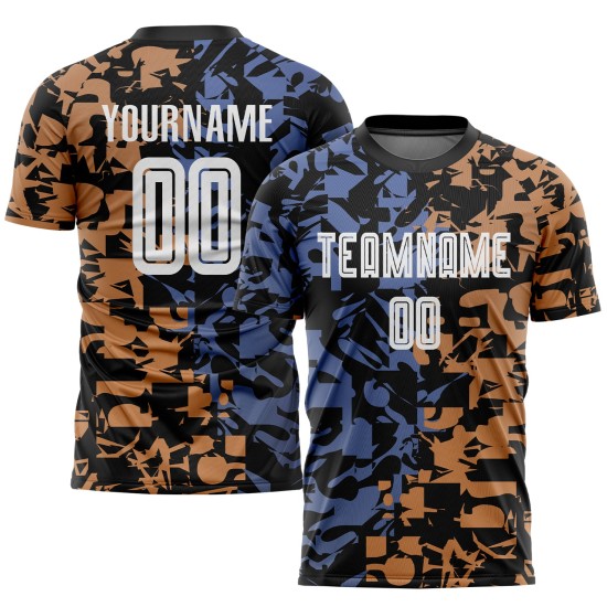 Fußball Sublimation Custom Uniform Weiß-Schwarz Jersey Figur Dritte Fußball Sublimation Custom Uniform Weiß-Schwarz Jersey Figur Dritte