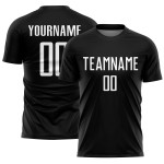 Weiß Schwarz Fußball Jersey Custom Uniform Sublimation Weiß Schwarz Fußball Jersey Custom Uniform Sublimation