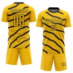Uniform und Linien schwarz gelb Fußball Jersey benutzerdefinierte Punkte Sublimation