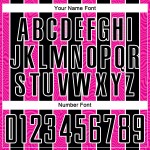 Jersey Custom Uniform Schwarz Fußball Linie Pink-Weiß Sublimation