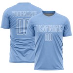 Form Uniform Blau Fußball Sublimation Custom Jersey Licht Geometrisch Weiß