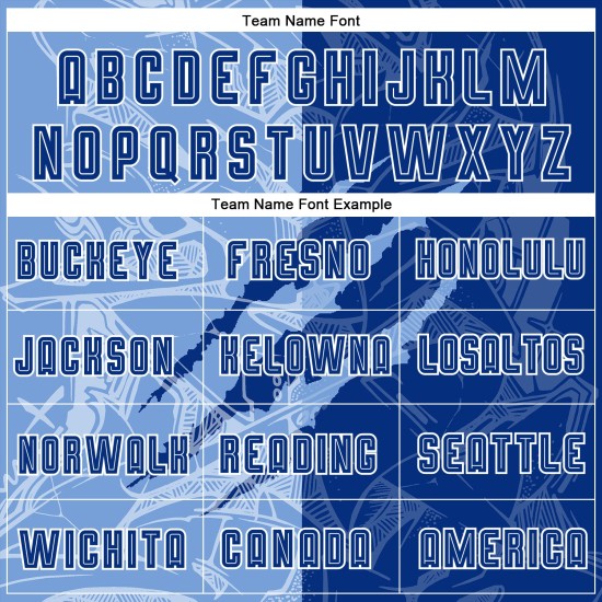 Fußball-Graffiti-Muster-Trikot Scratch Royal-Light Uniform Blau Custom Sublimation