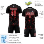 Jersey Abstrakt Fußball Sublimation Rot-Weiß Schwarz Uniform Flüssigkeit Custom Jersey Abstrakt Fußball Sublimation Rot-Weiß Schwarz Uniform Flüssigkeit Custom