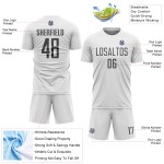 Fußballtrikot Weiß Custom Steel Uniform Grau Sublimation Fußballtrikot Weiß Custom Steel Uniform Grau Sublimation