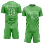 Fußballtrikot Grün Grün-Weiß Benutzerdefinierte Sublimation Neon Uniform Neon Fußballtrikot Grün Grün-Weiß Benutzerdefinierte Sublimation Neon Uniform Neon