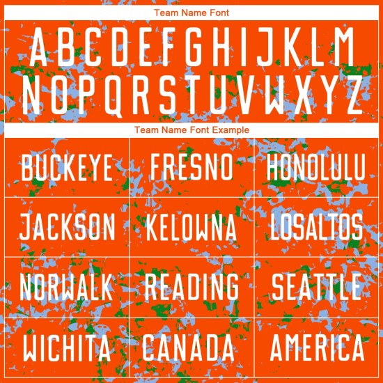 Jersey Abstrakte Kunst Fragment Sublimation Hellgrün Blau-Gras Custom Fußball Orange Uniform Jersey Abstrakte Kunst Fragment Sublimation Hellgrün Blau-Gras Custom Fußball Orange Uniform
