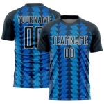 Custom Uniform US Sublimation Jersey Navy-Weiß Blau Navy Dreieck Formen Fußball Custom Uniform US Sublimation Jersey Navy-Weiß Blau Navy Dreieck Formen Fußball