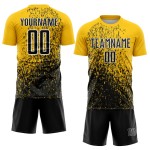 Sublimation Fragment Fußball Kunst Uniform Jersey Gelb Custom Schwarz-Weiß Abstrakt Sublimation Fragment Fußball Kunst Uniform Jersey Gelb Custom Schwarz-Weiß Abstrakt