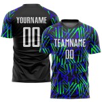 Uniform Custom Weiß-Neon Sublimation Fußball Grün Schwarz Trikot Uniform Custom Weiß-Neon Sublimation Fußball Grün Schwarz Trikot
