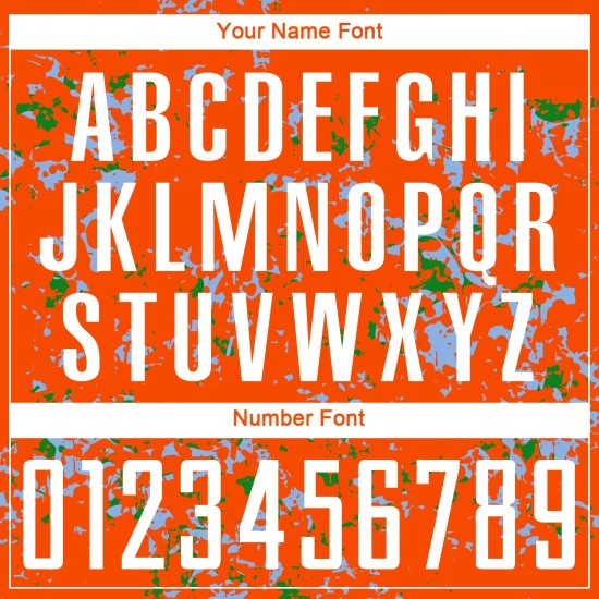 Jersey Abstrakte Kunst Fragment Sublimation Hellgrün Blau-Gras Custom Fußball Orange Uniform Jersey Abstrakte Kunst Fragment Sublimation Hellgrün Blau-Gras Custom Fußball Orange Uniform