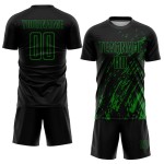 Grasschwarzes Trikot Grün Fußball Sublimation Custom Uniform
