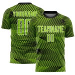 Schwarz-Weiß Uniform Custom Neon Line Jersey Sublimation Grün Fußball Schwarz-Weiß Uniform Custom Neon Line Jersey Sublimation Grün Fußball