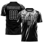 Uniform Custom Schwarz Jersey Sublimation Weiß Fußball Uniform Custom Schwarz Jersey Sublimation Weiß Fußball