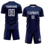 Jersey Weiß Uniform Marine Fußball Sublimation Custom Jersey Weiß Uniform Marine Fußball Sublimation Custom