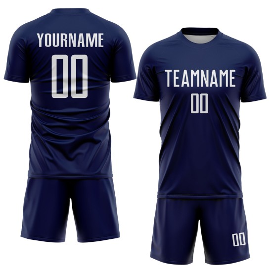 Jersey Weiß Uniform Marine Fußball Sublimation Custom Jersey Weiß Uniform Marine Fußball Sublimation Custom