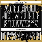 Gold-Weiß Sublimation Uniform Jersey Fußball Custom Abstrakte Fragment Kunst Schwarz Alt Gold-Weiß Sublimation Uniform Jersey Fußball Custom Abstrakte Fragment Kunst Schwarz Alt