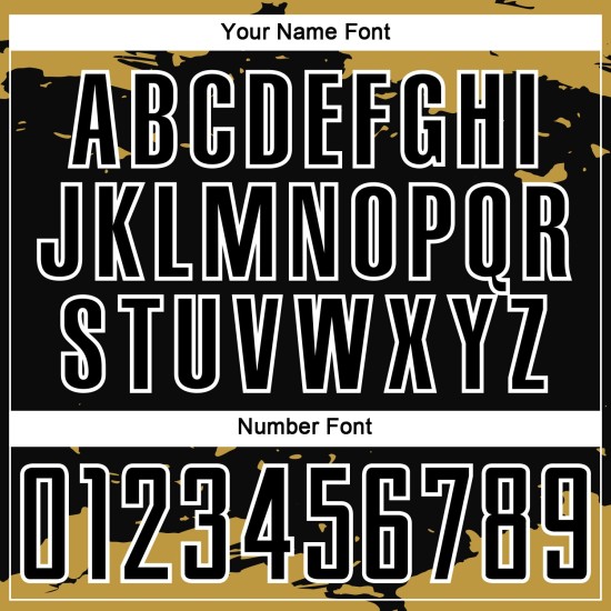 Gold-Weiß Sublimation Uniform Jersey Fußball Custom Abstrakte Fragment Kunst Schwarz Alt Gold-Weiß Sublimation Uniform Jersey Fußball Custom Abstrakte Fragment Kunst Schwarz Alt