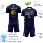 Gold Fußball Alte Sublimation Marine Custom Uniform Trikot Gold Fußball Alte Sublimation Marine Custom Uniform Trikot