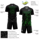 Grasschwarzes Trikot Grün Fußball Sublimation Custom Uniform